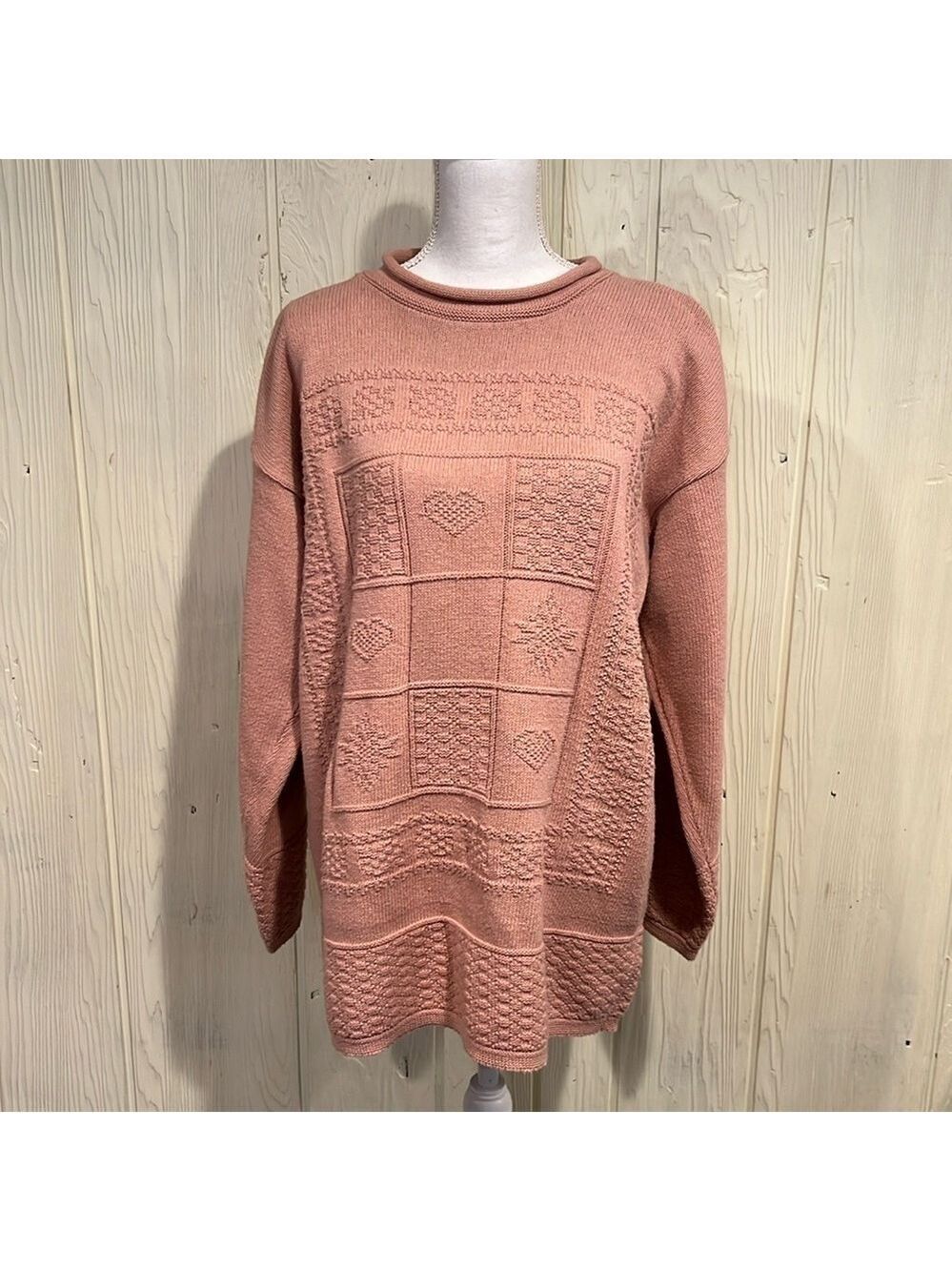 A Knitch Above Spar Knitwear Vintage Cotton Tunic Sweater XL